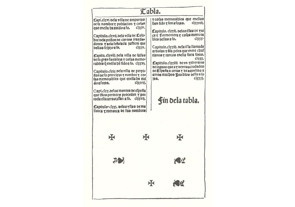 Libro grandezas España-Medina-Robertis-Incunables Libros Antiguos-libro facsimil-Vicent Garcia Editores-9 indice i